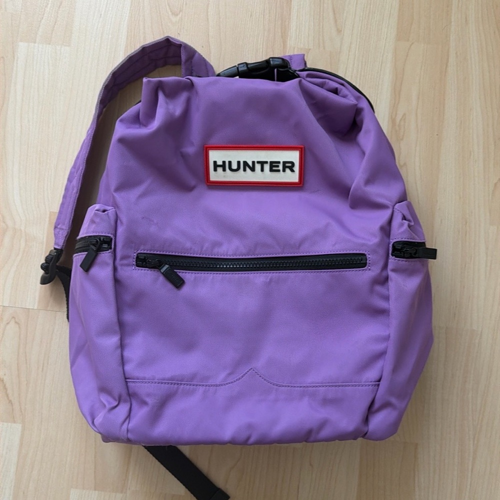 Hunter nylon Topclip purple backpack